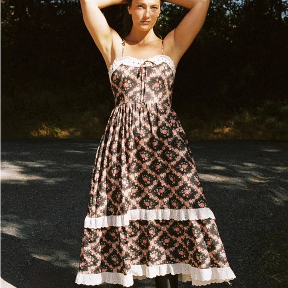 Christy Dawn Emma Dress in Night Rose Lattice NWT - Picture 6 of 9